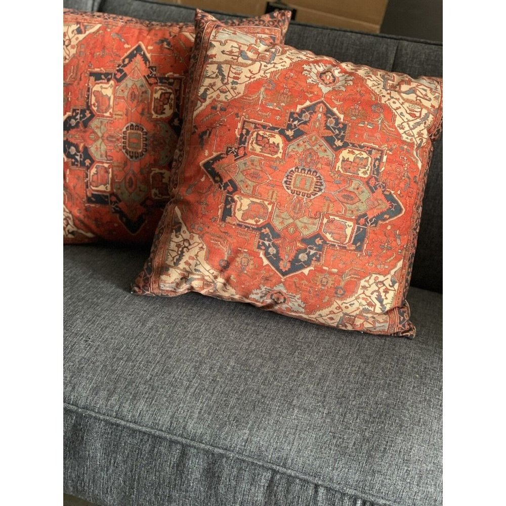 Two Suike Flying Carpet Ride Modern Hidden Zipper Home Sofa Pillows 16”X16”